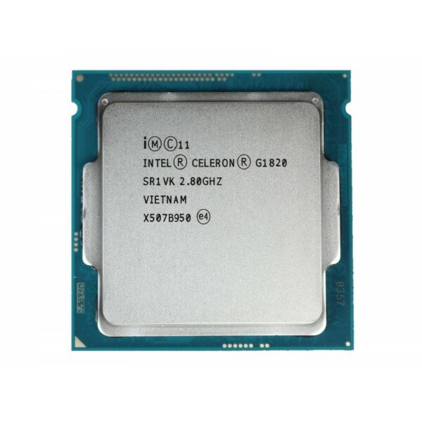 Процессор INTEL CELERON G1820 (OEM. LGA 1150. 2x2700 МГц. L2 - 512 КБ. L3 - 2 МБ. 2xDDR3. DDR3L-1333 МГц. Intel HD Graphics. TDP 53 Вт)