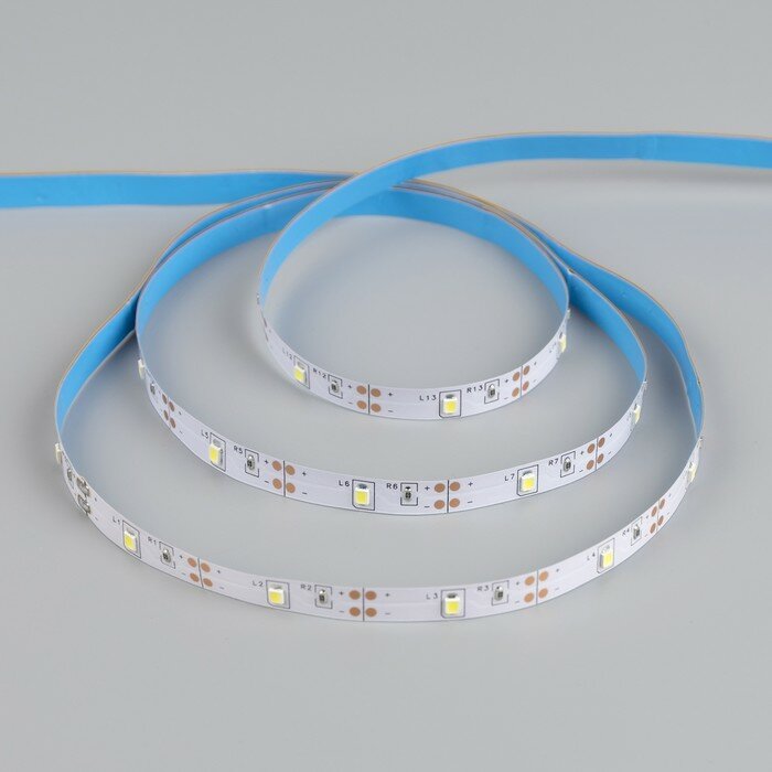 Светодиодные ленты Luazon Lighting Светодиодная лента, SMD2835, 1 м, IP20, 30 LED/м, 4.5V, ААх3, белый - фотография № 2