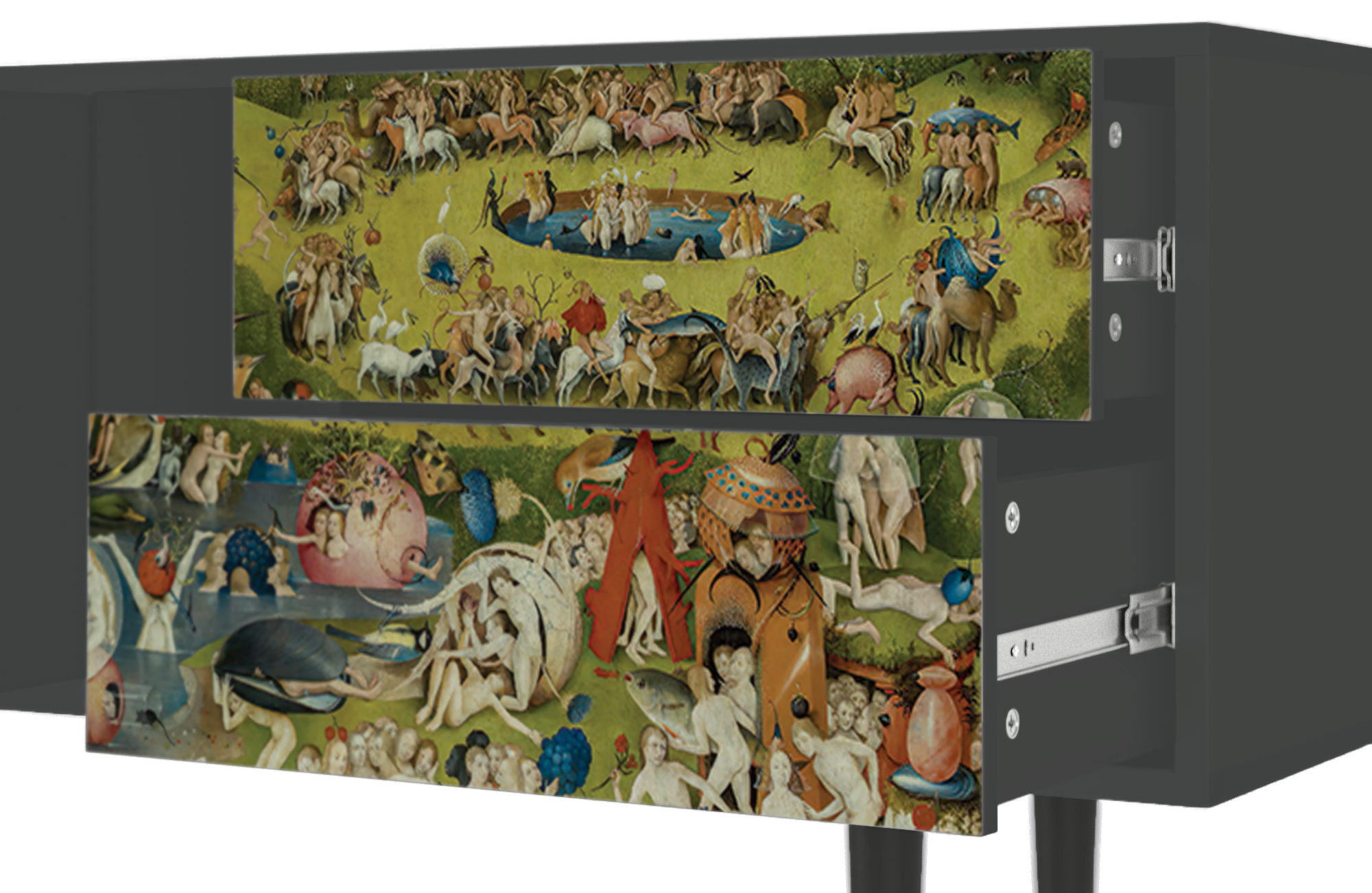 ТВ-Тумба - STORYZ - T1 The Garden by Hieronymus Bosch, 170 x 69 x 48 см, Антрацит - фотография № 5