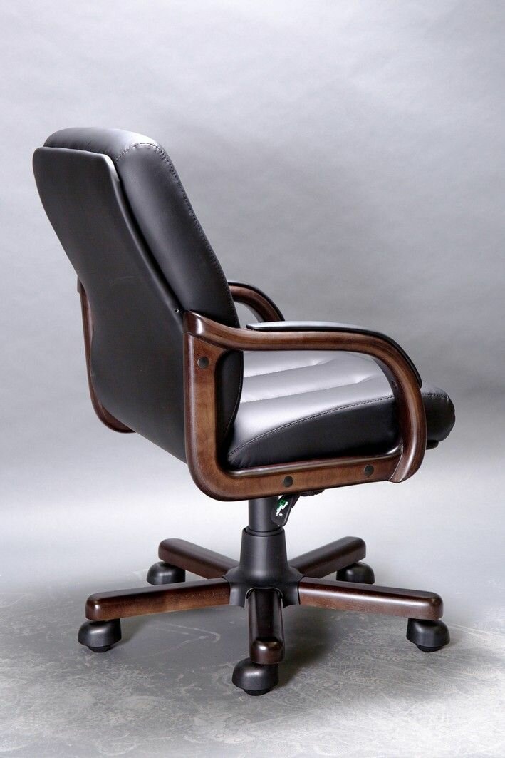 Компьютерное офисное кресло Мирэй Групп FORUM B LX, Натуральная кожа, Черное - фотография № 3