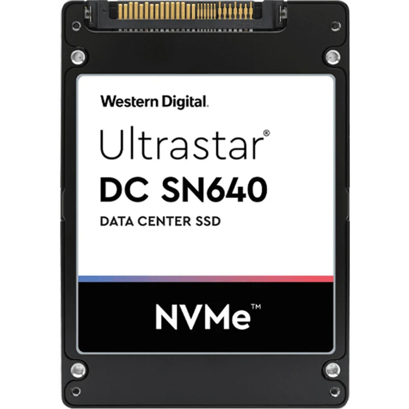 WD Ultrastar SSD DC SN640, 7680GB, U.2(2.5" 7mm), NVMe, PCIe 3.1 x4, 3D TLC, R/W 3250/1980MB/s, IOPs 496 000/85 000, TBW 11210,