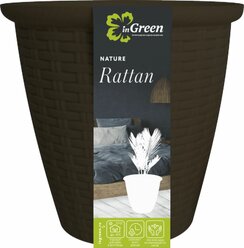 Кашпо InGreen Rattan Горький шоколад D21 4,5 л