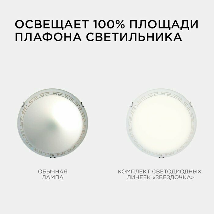 Модуль LED 220В 16Вт SMD5730 IP30 1200Лм 3000К Ø22см - фотография № 4