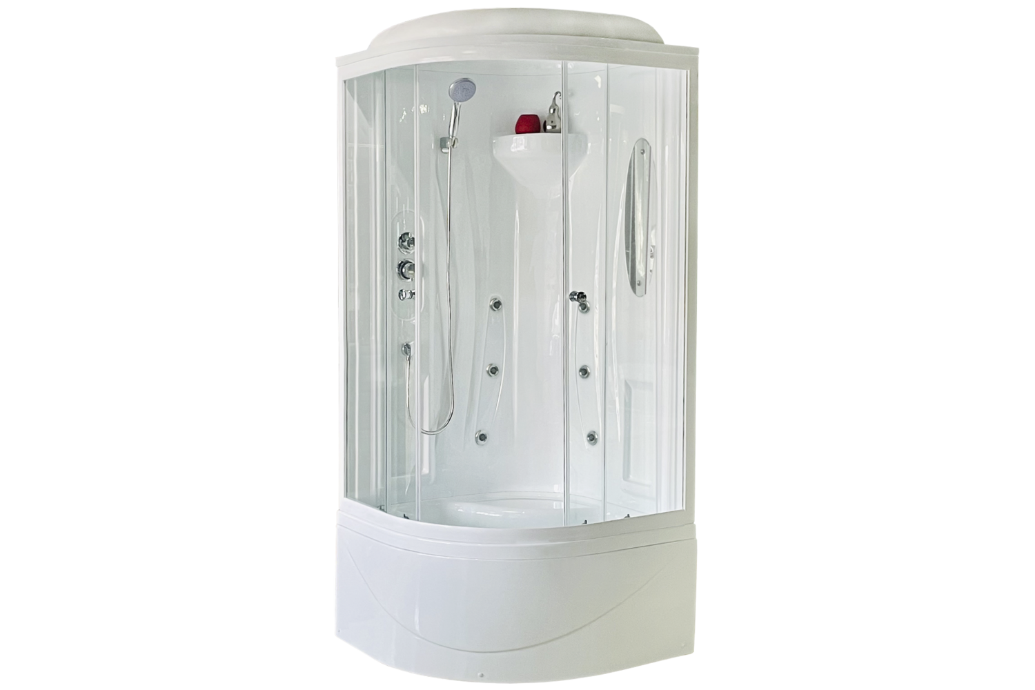 Душевая кабина Royal Bath RB90BK2-T 90x90 профиль белый/стекло прозрачное