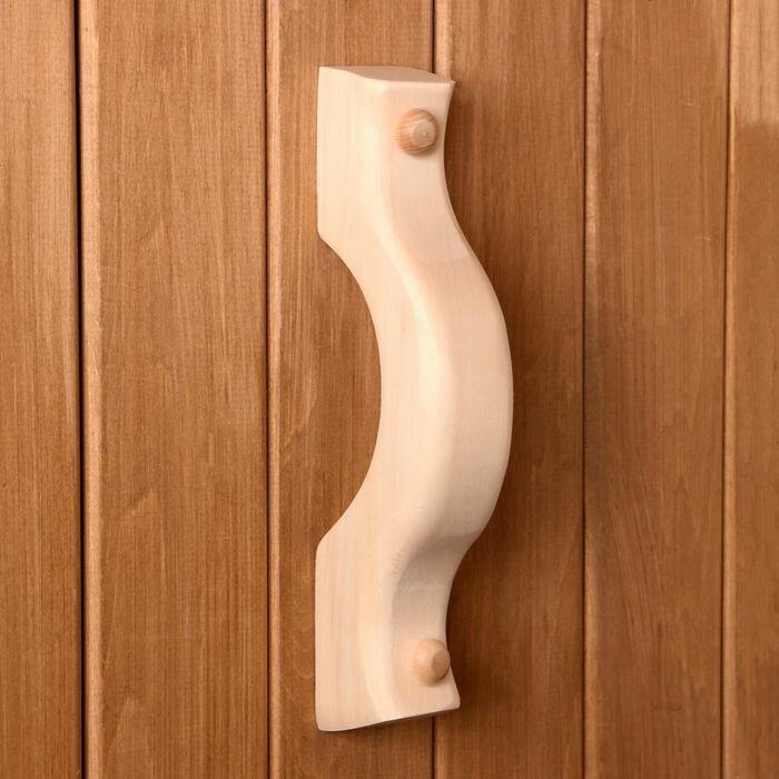 фото Ручка «Мостик» с заглушками, осина, 2 штуки