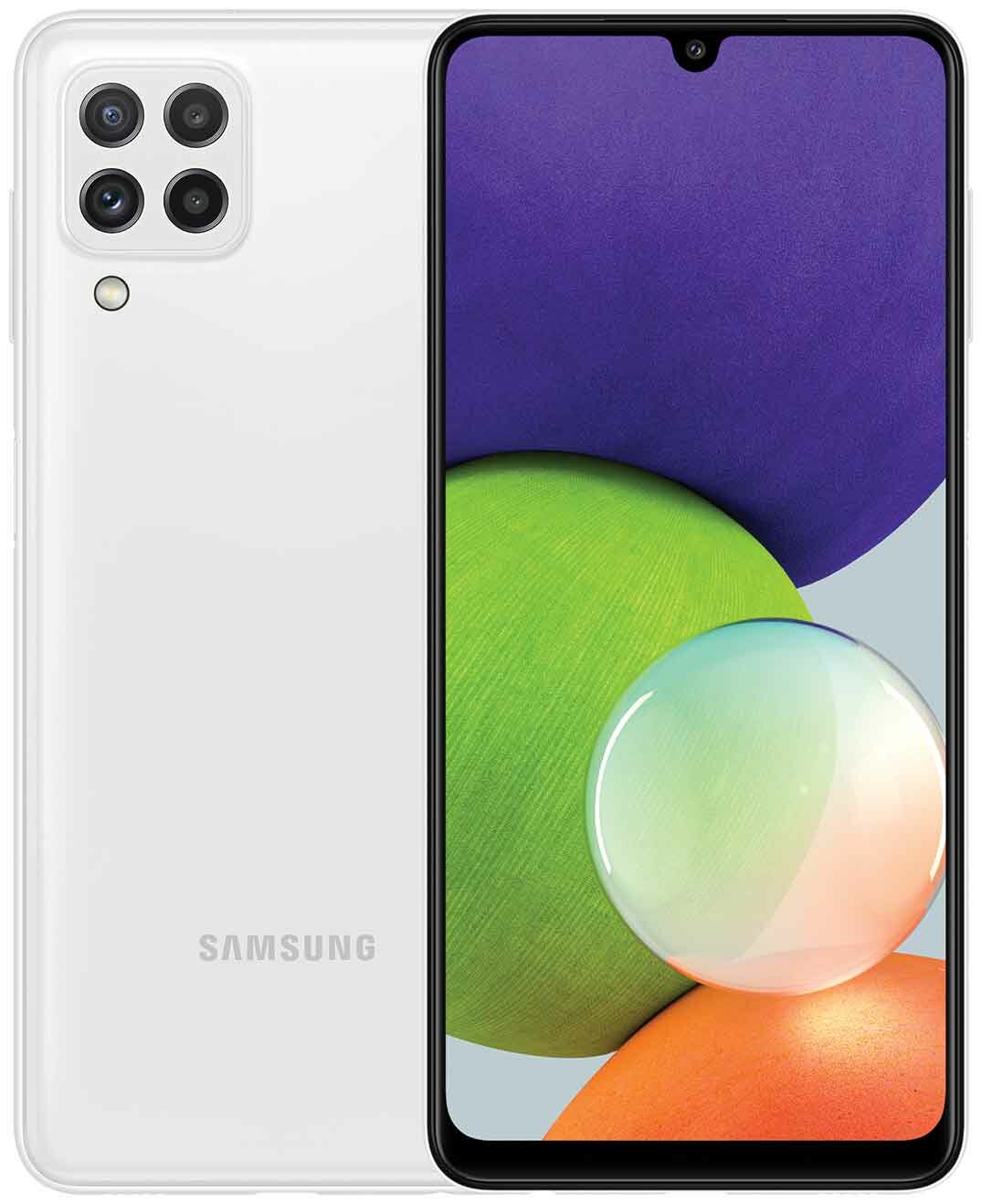 Смартфон Samsung Galaxy A22 4/128Gb (SM-A225FZWGCAU) White