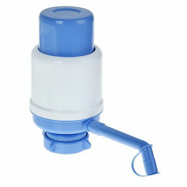 Помпа для воды Ideal механическая под бутыль от 11 до 19 л голубая