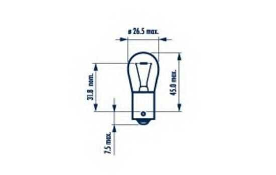 Лампа 24V 21W BA15s Heavy Duty NARVA 17644