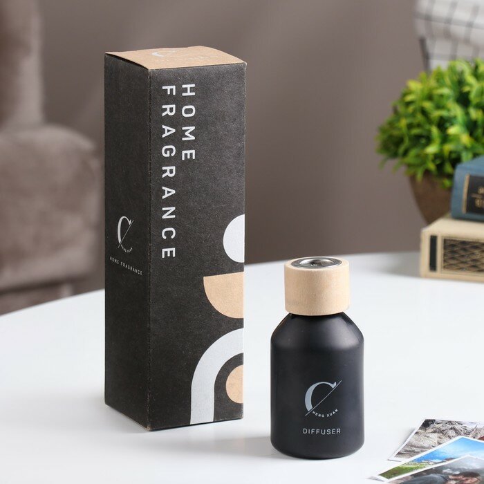 фото Диффузор ароматический "Home Fragrance", кедр, черный, 100 мл (1шт.)
