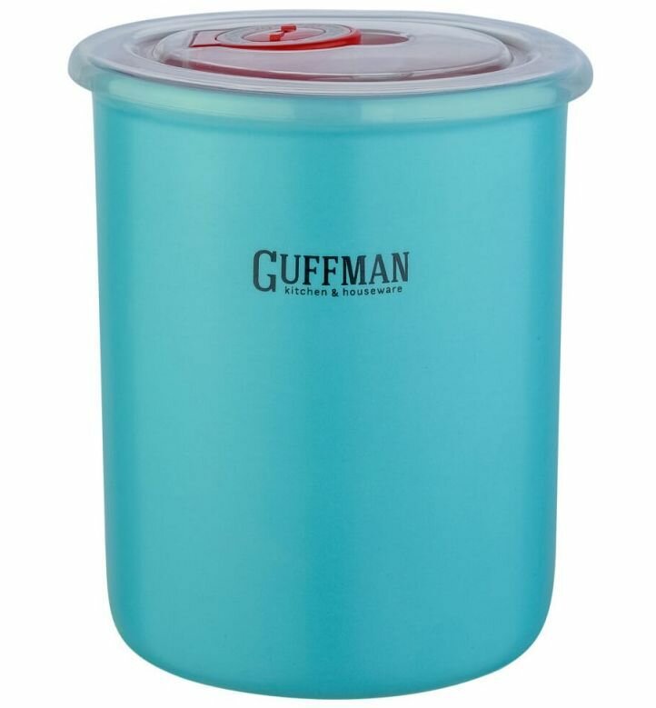 Керамическая банка GUFFMAN C-06-006-B 0,7 л, с крышкой, голубой
