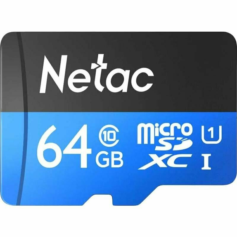 Карта памяти 64 ГБ microSDHC Netac P500 Standard UHS-I U1 NT02P500STN-064G-R, 1599977