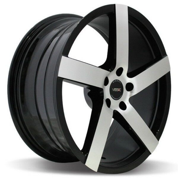 VISSOL V-080L 8.5x19/5x100 ET45 DIA 57.1 black-with-machined-face