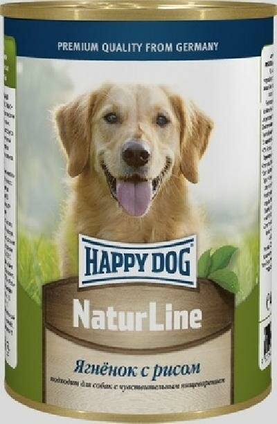 Happy dog Кусочки в фарше для собак - ягненок и рис 0,41 кг 49537 (7 шт)