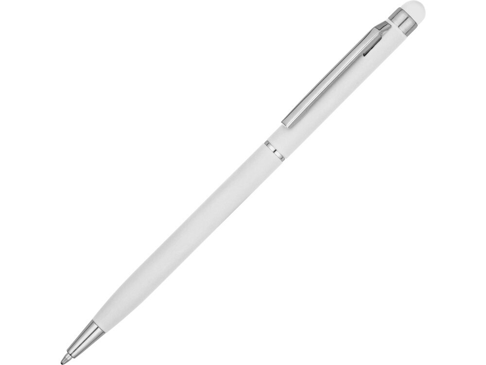 Ручка-стилус шариковая Jucy Soft с покрытием soft touch белый (Р)