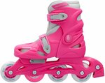 Роликовые коньки REACTION Rock, для девочек, размер 32-35, колеса 64мм, ABEC 1, розовый [107220-80] - изображение
