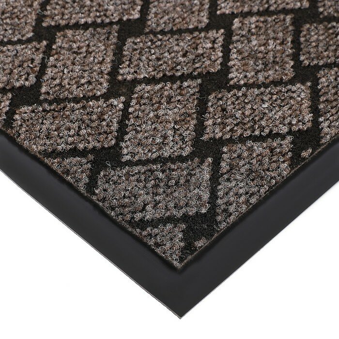 Коврик придверный влаговпитывающий «Крафт», 50×80 см, цвет коричневый - фотография № 4