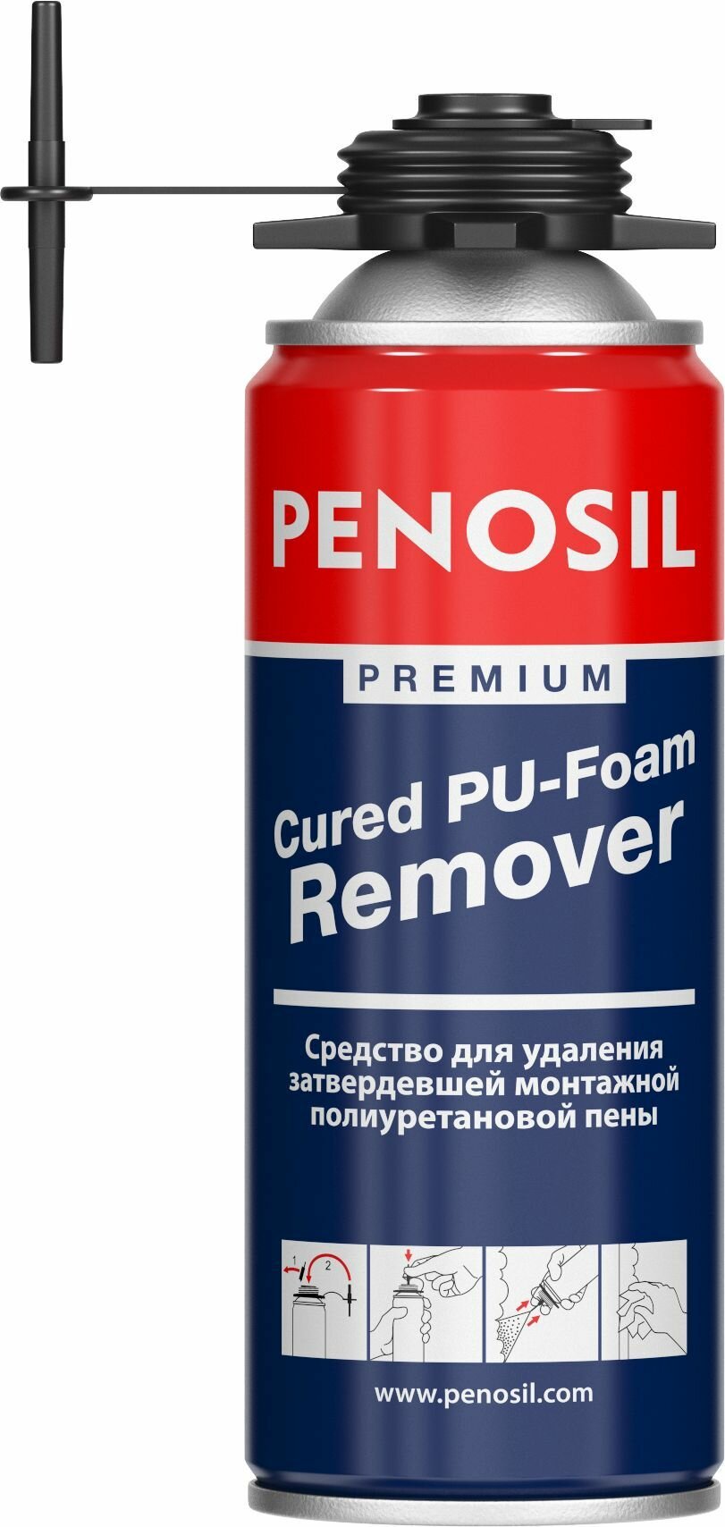 Очиститель застывшей монтажной пены Penosil Premium Cured PU-Foam Remover 340 мл