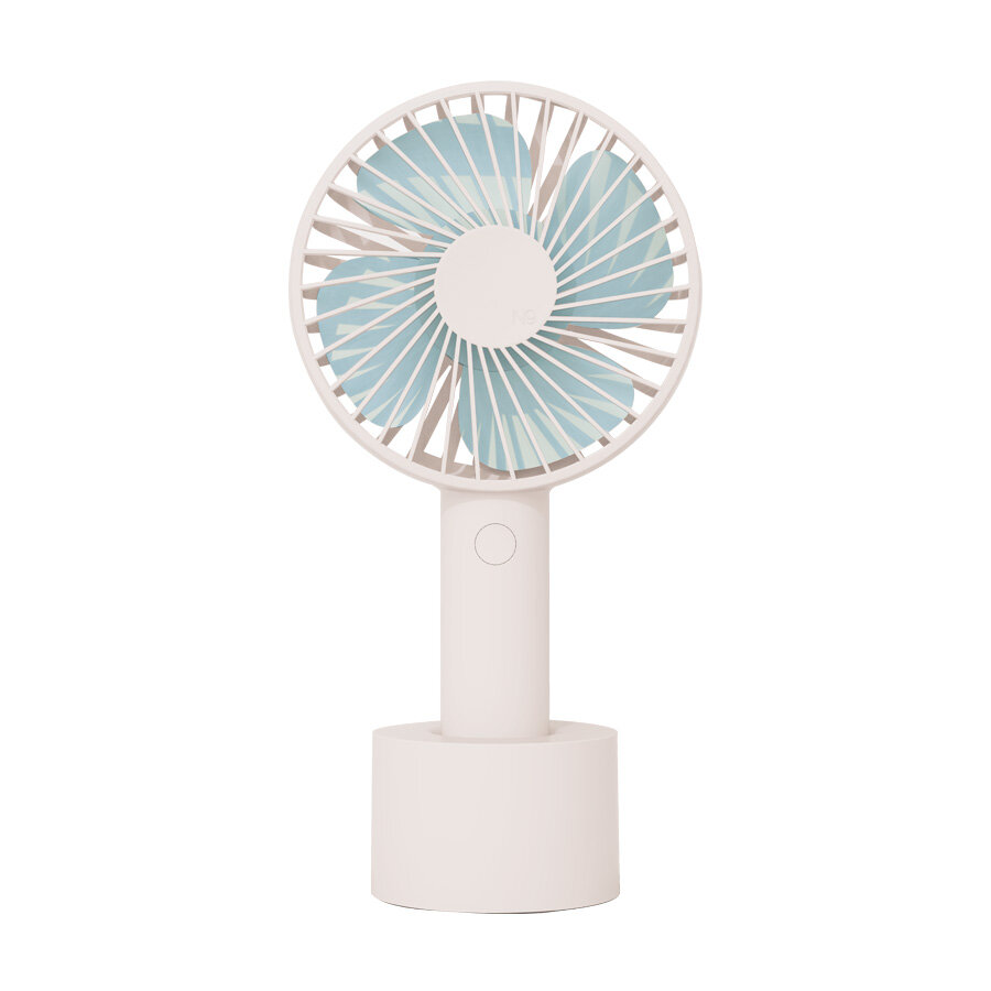 Портативный вентилятор ручной Xiaomi (Mi) SOLOVE manual fan 2000mAh 3 Speed TypeC (N9 White/Blue), русская версия, белый (голубой вентилятор)