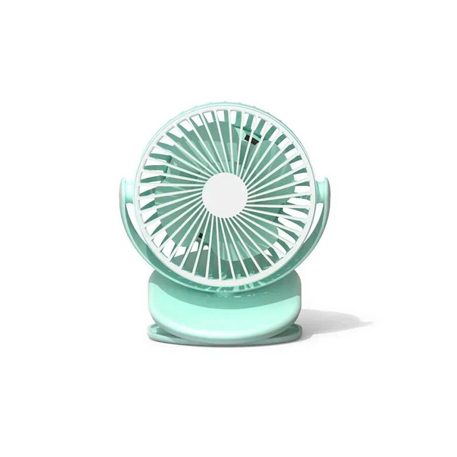 Портативный вентилятор на клипсе Xiaomi (Mi) SOLOVE clip electric fan 2000mAh 3 Speed Type-C (F3 Green) русская версия!!, светло-зеленый