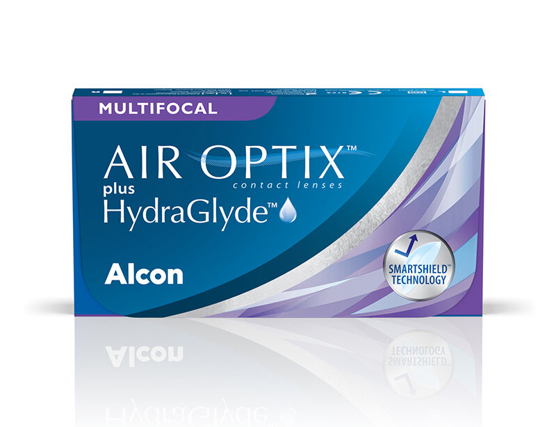 AirOptix Plus HydraGlyde multifocal 3 шт -00.25 1.25 R 8.6 прозр.