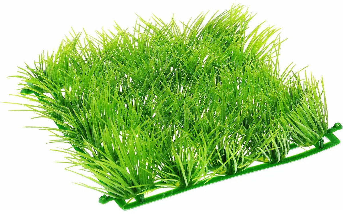 фото Растение-коврик для аквариума пластиковое зеленое 15 х 15 см BARBUS PS-317