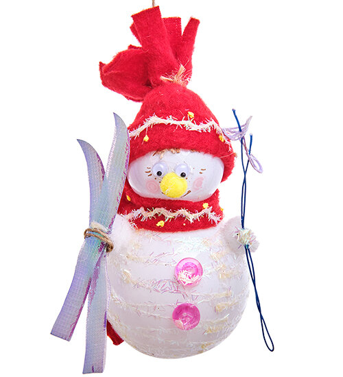 Фигурка Снеговик с лыжами ёлочное украшение НФ-780/1 113-802410