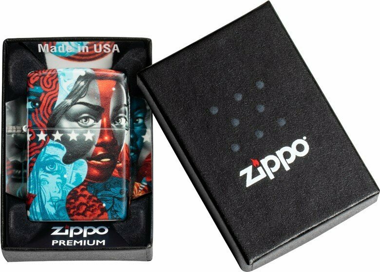 Зажигалка Zippo Tristan Eaton с покрытием White Matte, латунь/сталь, разноцветная, 38x13x57 мм - фотография № 5