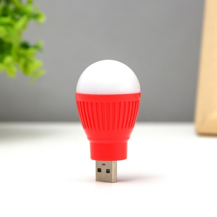 Ночник "Лампочка" LED USB микс 3,5х3,5х6,5 см - фотография № 3