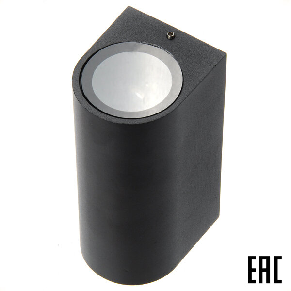 фото Светильник фасадный 2хGU10 General 220В круглый черный IP65 661122 GWL-2MR16-GU10-R-IP65-BLACK