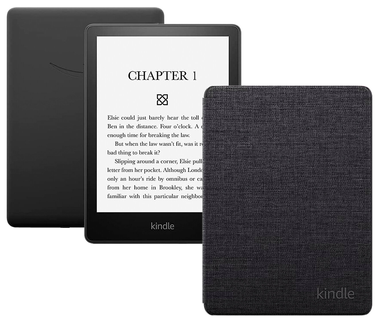 Электронная книга Amazon Kindle PaperWhite 2021 16Gb black Ad-Supported с фирменной обложкой