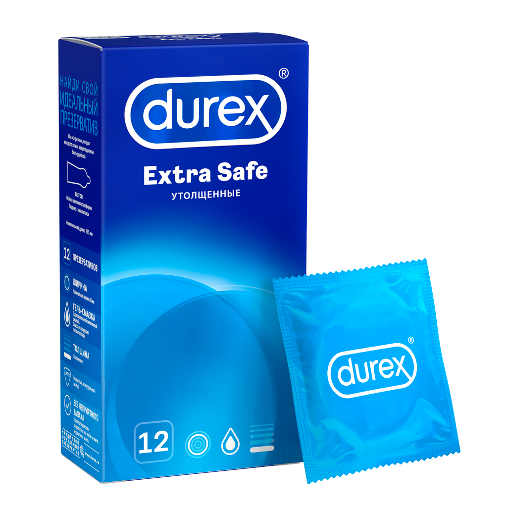 Презервативы Durex Extra Safe утолщенные 12 шт