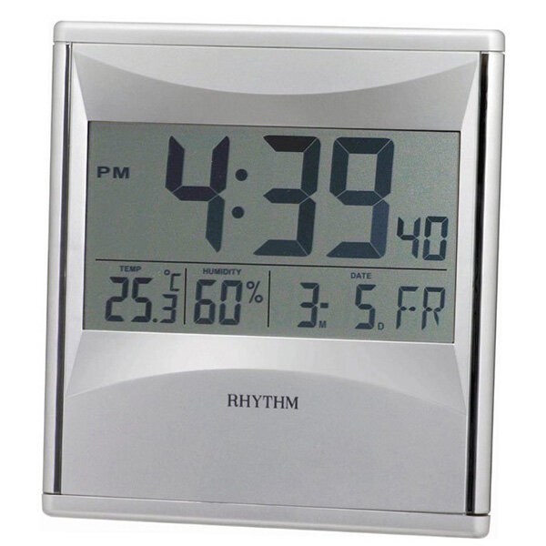 Seiko Настольно-настенные электронные часы-будильник RHYTHM LCW011NR19 с термометром и гигрометром