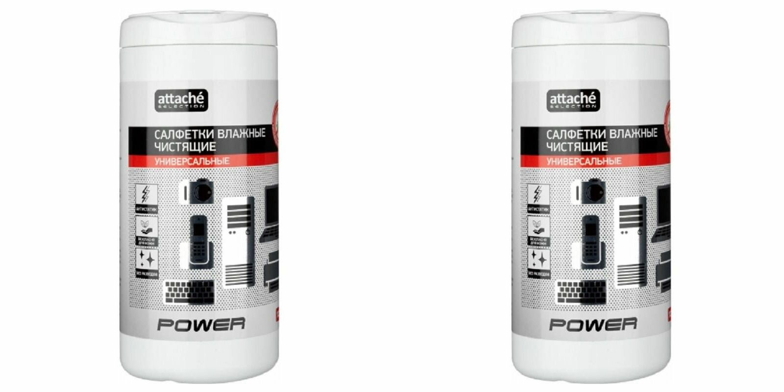 фото Attache Selection Салфетки для стирателя маркерных досок White Board Clean, 2 шт