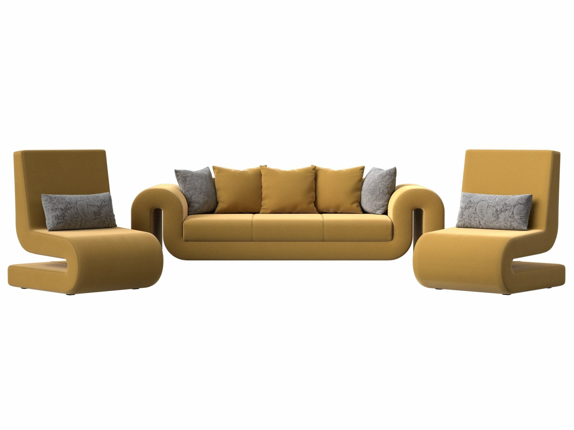 Набор Волна-1 (диван, 2 кресла) - фотография № 2