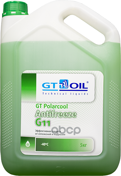 Антифриз Готовый Селикатный Зеленый Polarcool G11 5кг GT OIL арт. 1950032214014