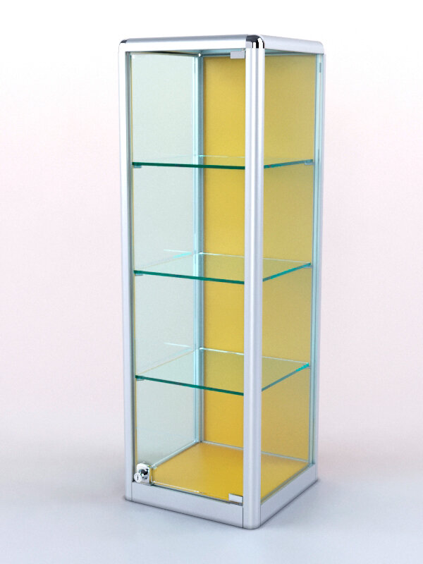 фото Витрина из профиля настольная №5-1 (з/с ДВП), Солнечный Свет 0134 BS 30 x 30 x 90 см