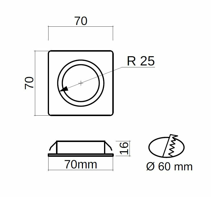 Светильник мебельный светодиодный, хром, матовое стекло LED POLUS-K 220V IP44, 4 Вт, 160Лм - фотография № 2