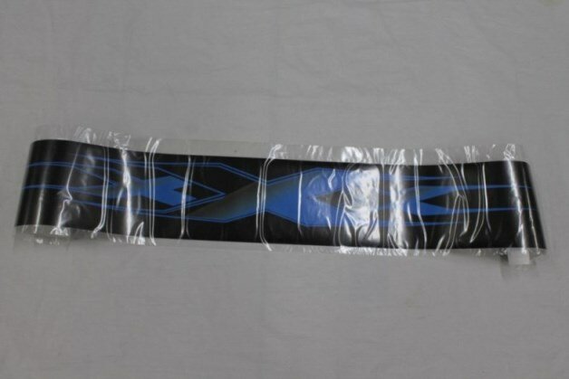 Наклейка лоб. стекла XXX (165х1300) фон черный синий переход (1шт)