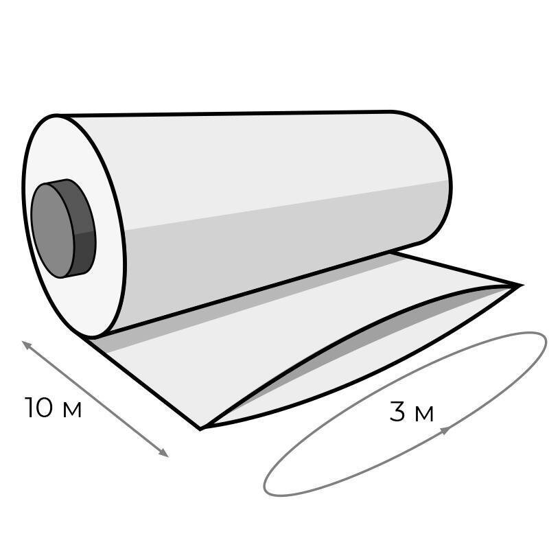 Пленка укрывная мини рукав ПВД серая техническая 60 мкм, 1.5x10м - фотография № 3