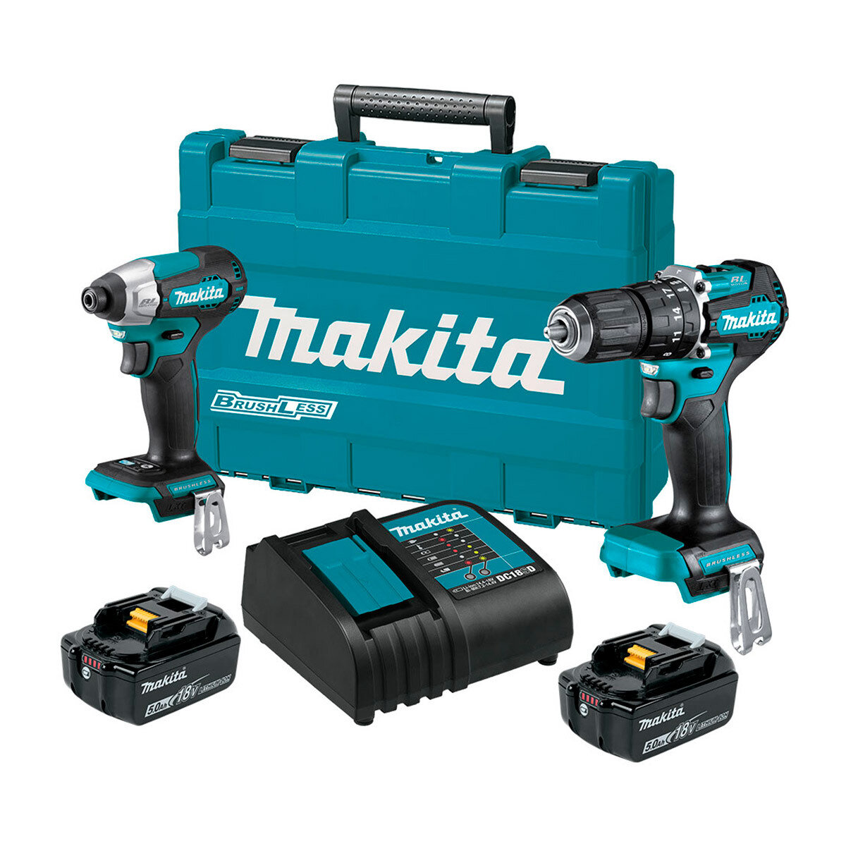 Makita DLX2414ST 18В LXT Малогабаритный 2 шт. Комплект ударной дрели / ударного шуруповер