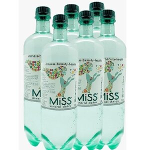 Вода минеральная Стэлмас MiSS mineral detox лечебно столовая газированная 1 л (6 штук в упаковке)