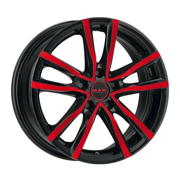 MAK Milano 16X6.5J 5X114.3 ET40 DIA76.0 Black and Red