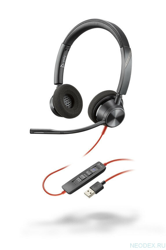 Plantronics BlackWire 3320-M USB-A проводная гарнитура с шумоподавлением ( 214012-01 )