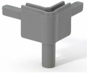 ADAM HALL Q4502F - Пластиковый стыковочный уголок для кейсов (цвет серый)
