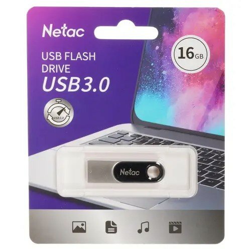 Netac USB Drive 16GB U278 , USB3.0, металлическая матовая