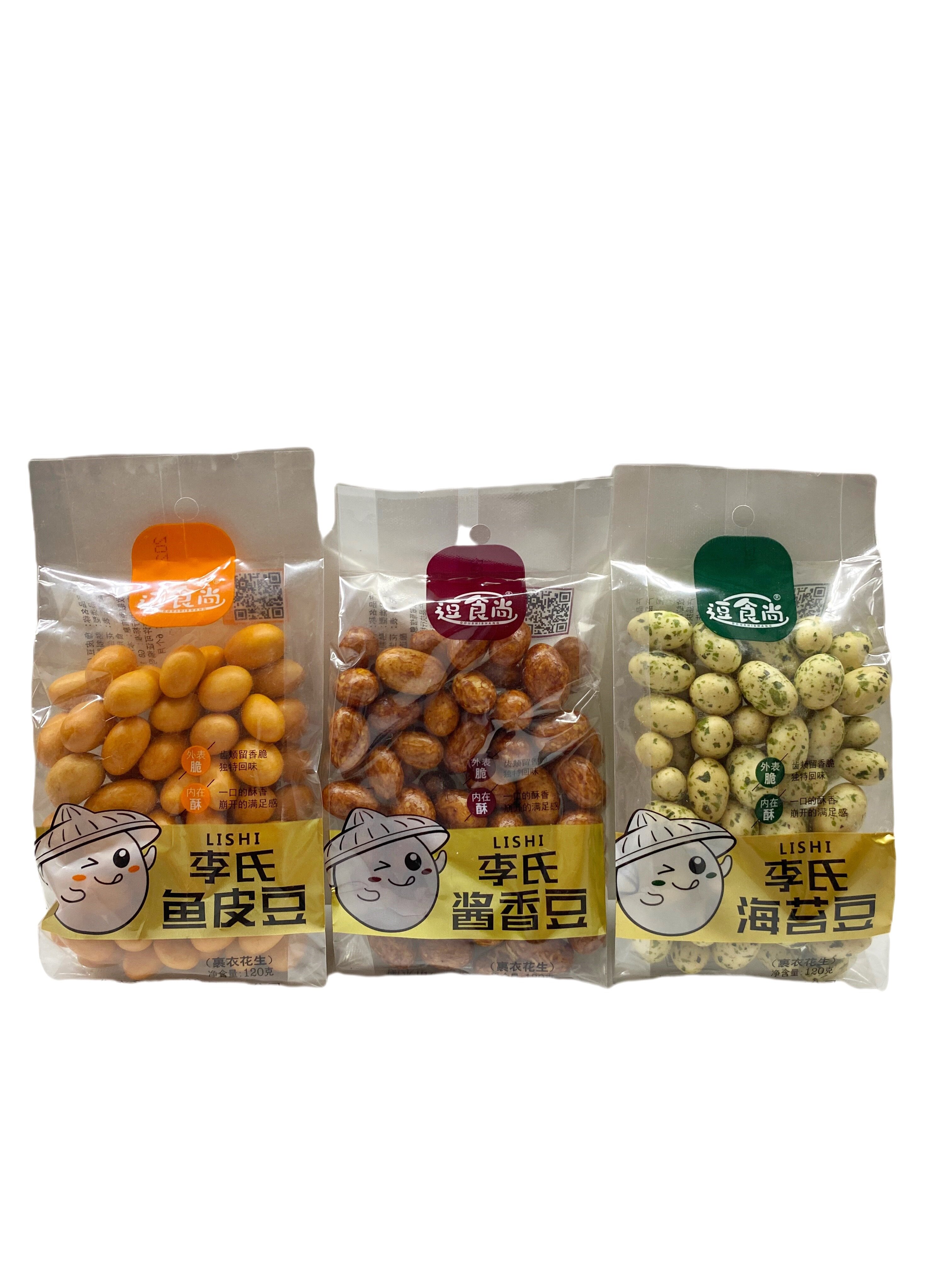 Китайский арахис в хрустящей глазури, 3 упаковки по 120 г.