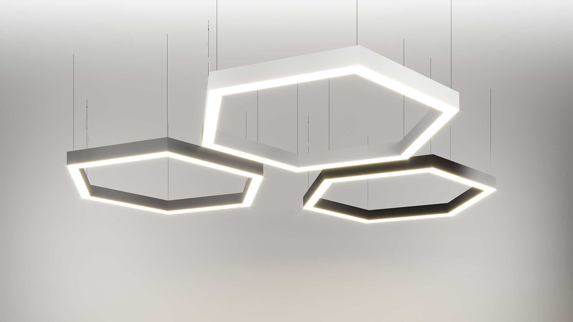 Светильник светодиодный профильный подвесной LEDSD HEXAGON LINE-1460 - фотография № 3
