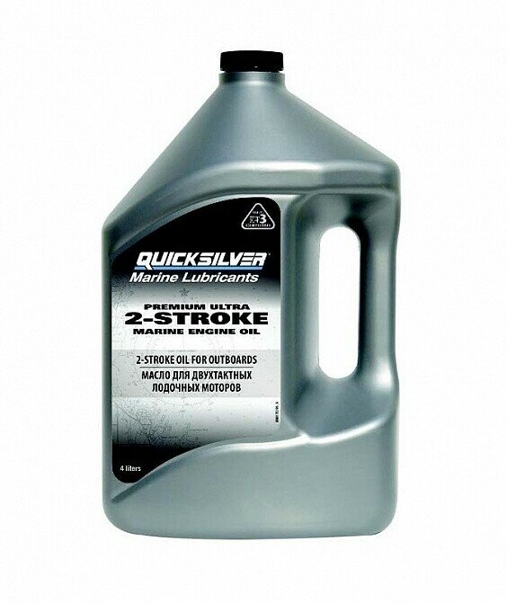 Синтетическое моторное масло Quicksilver 2-stroke Premium Ultra TCW3, 4 л, 1 шт.