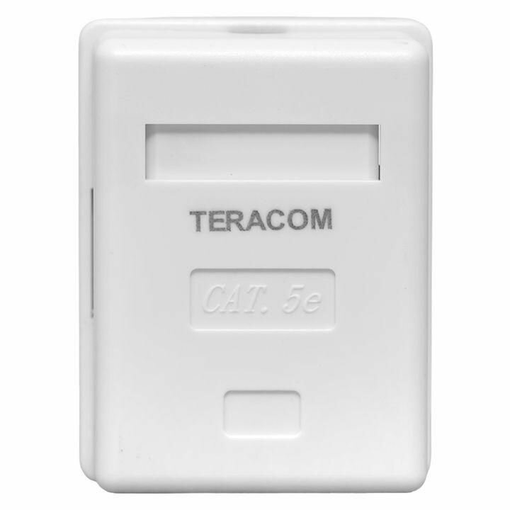 Розетка настенная TERACOM кат.5E неэкранированная 1 порт RJ-45 Dual IDC бел. EKF TRC-WBOX-1RJ45-5EUTP-WH - фотография № 3