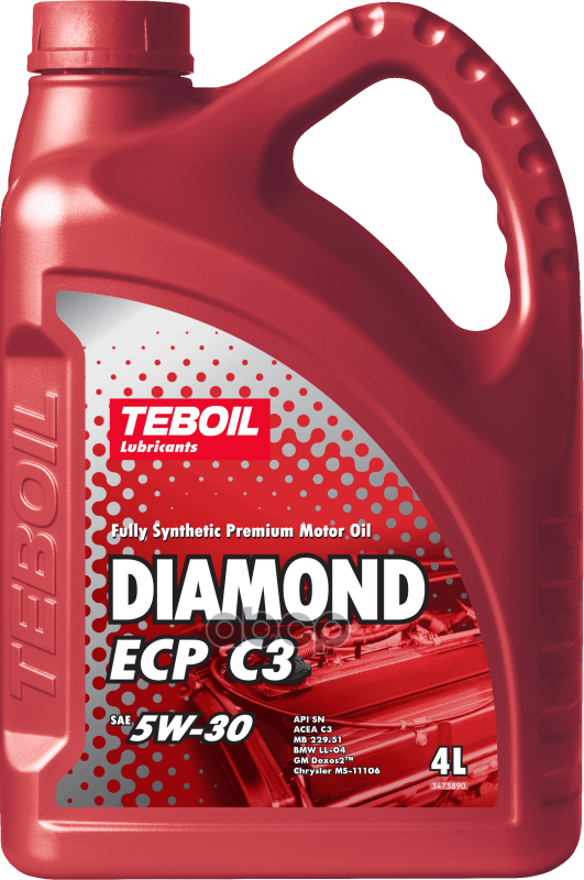 Teboil Масло Моторное Diamond Ecp C3 5W30 4L Bmw Longlife-04, Chrysler Ms 11106, Gm Dexos 2, Mb 229.31, Mb